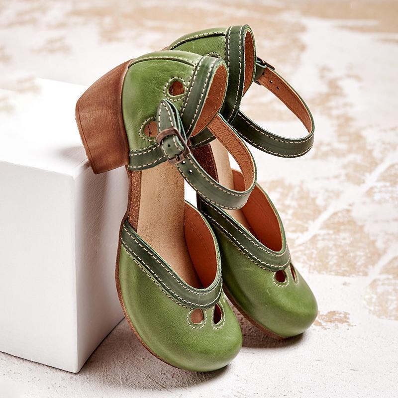 Amalia - Comfortable sandals with low heels