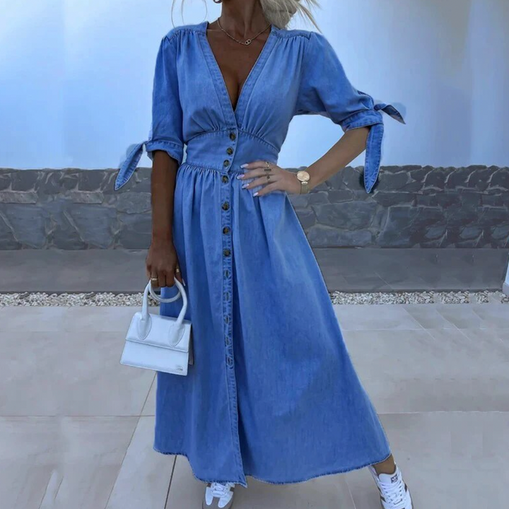 JELKE - DENIM MAXI DRESS