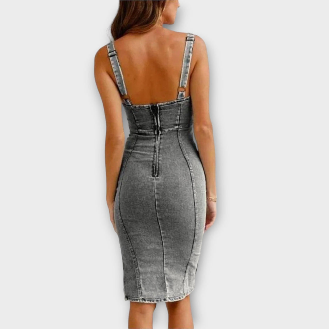 Mirabella | Denim dress with adjustable straps